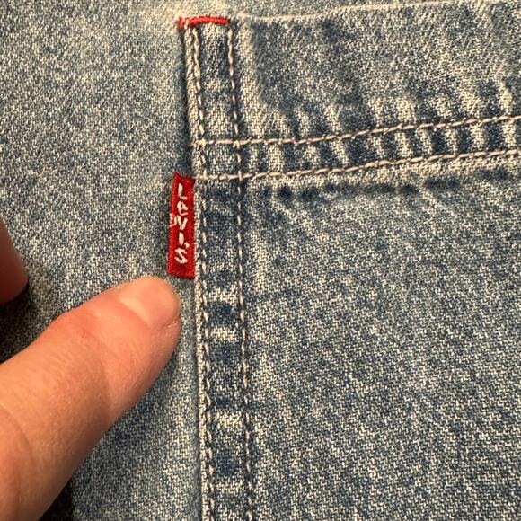 Levi's Light Blue Button Up Denim Long Sleeve Shirt Mens XL - Picture 8 of 8